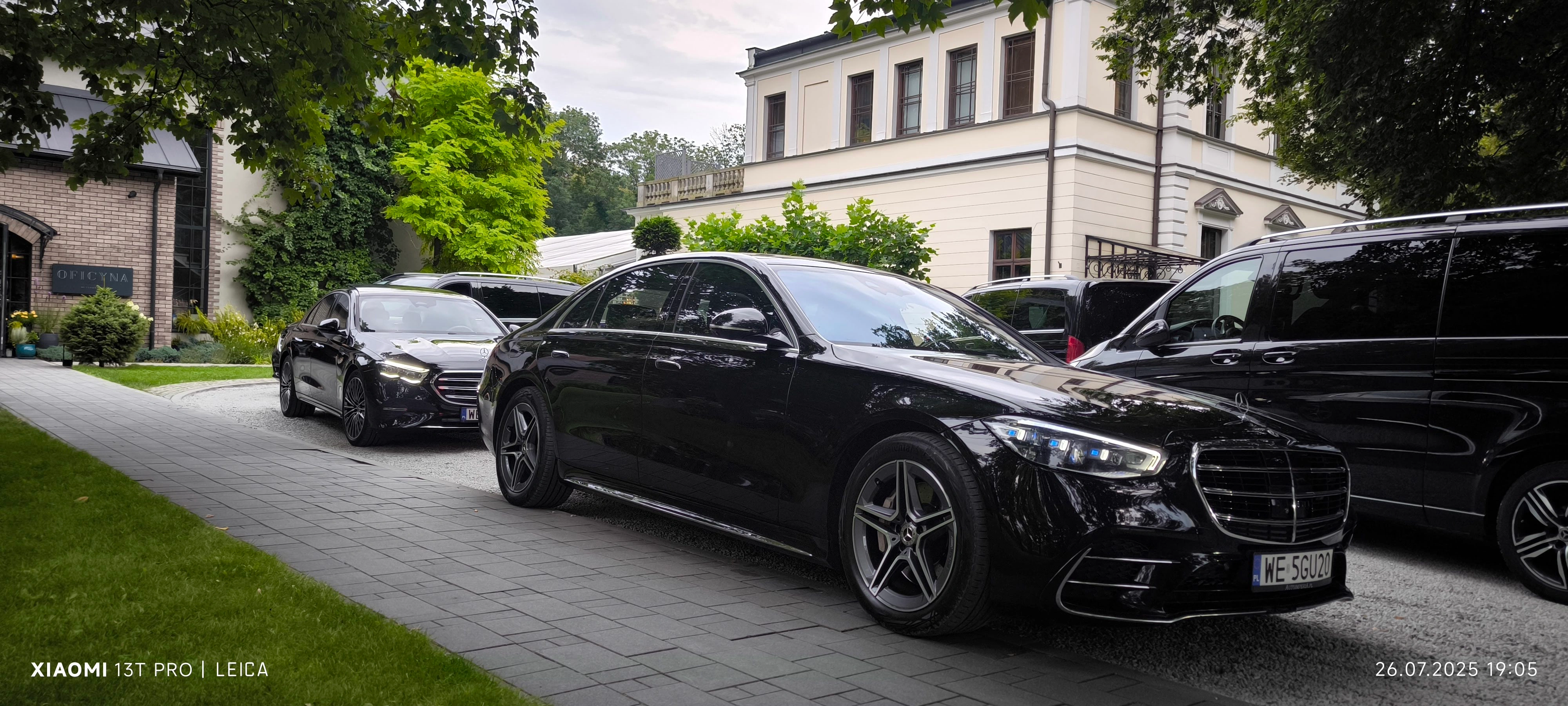Mercedes klasy S podczas obsługi wydarzenia